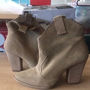 Zara suede cowgirl booties